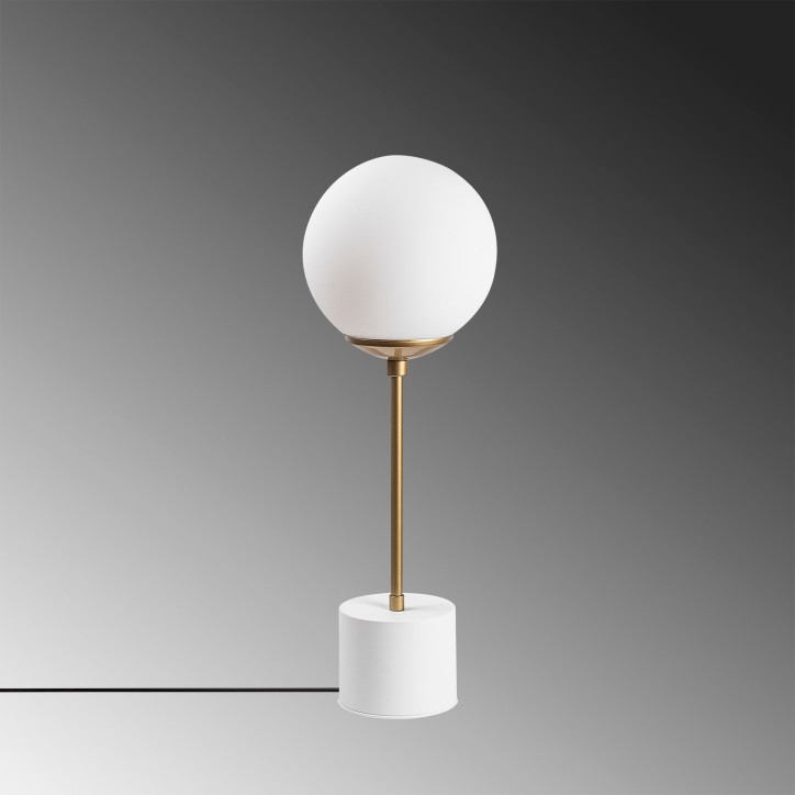 Lámpara de mesa Globo-13061 blanco metal vidrio 20x20x57 cm