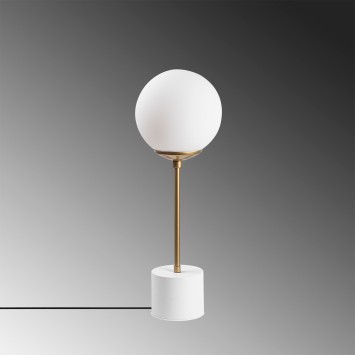 Lámpara de mesa Globo-13061 blanco metal vidrio 20x20x57 cm - 8683743269495