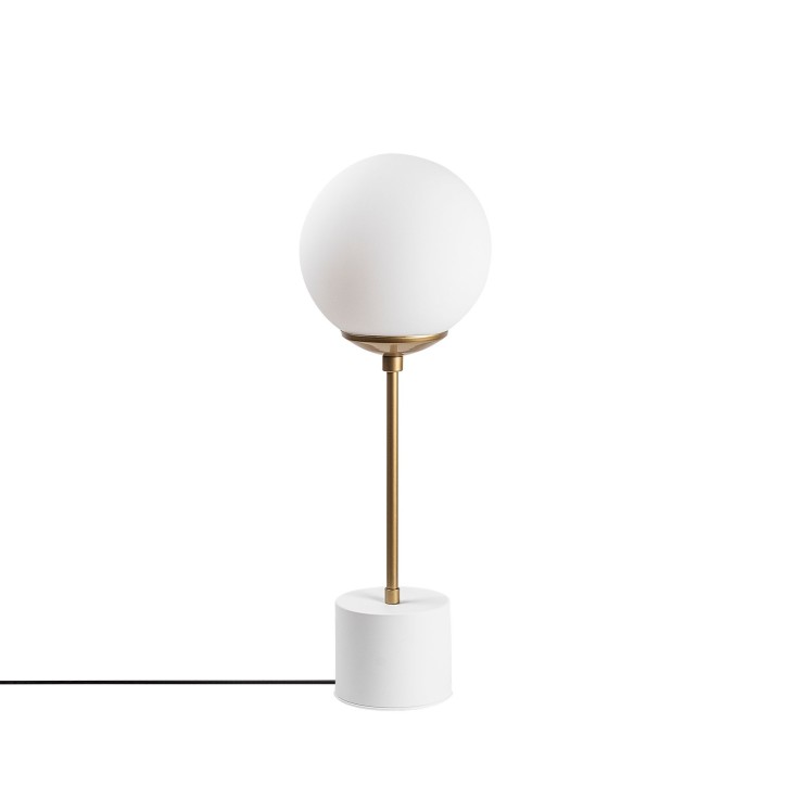 Lámpara de mesa Globo-13061 blanco metal vidrio 20x20x57 cm