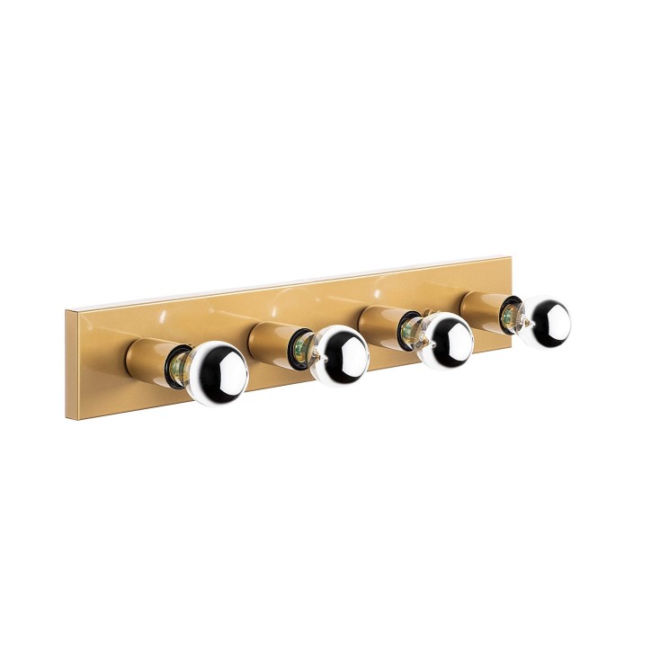 Lámpara de pared Mirro-12242 oro metal vidrio 10x10x60