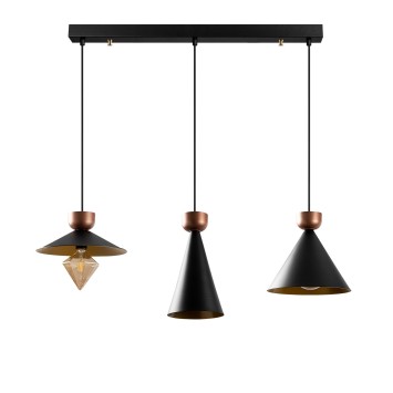 Lámpara de techo Dodo-6056 negro metal 100x30x141 cm - 8682870089976