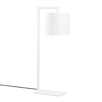 Lámpara de mesa Profil-4696 blanco metal tela 27x20x65 cm - 8681875500882