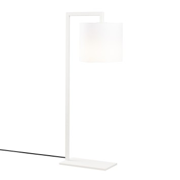 Lámpara de mesa Profil-4696 blanco metal tela 27x20x65 cm - 8681875500882