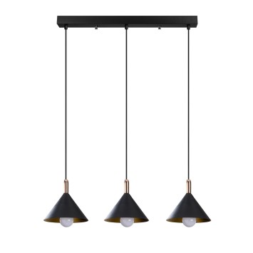 Lámpara de techo Berceste-203-S1 negro metal diámetro 37x122 cm - 8681875554519