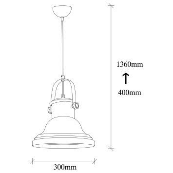 Lámpara de techo Dodo-2601 negro metal 30x30x136 cm - 8681875883305