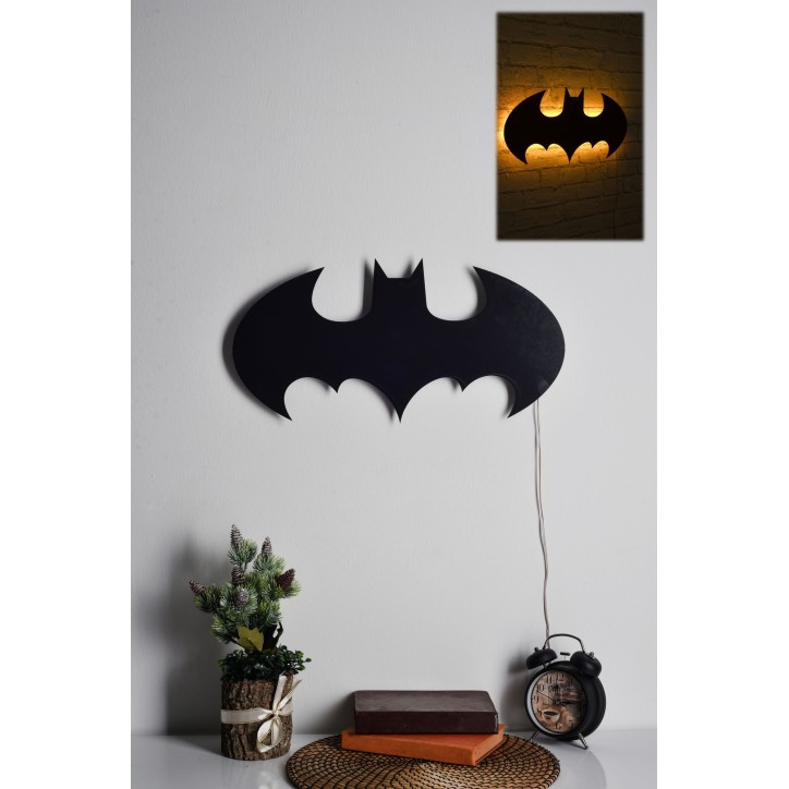 Iluminación LED decorativa Batman amarillo 50x25 cm