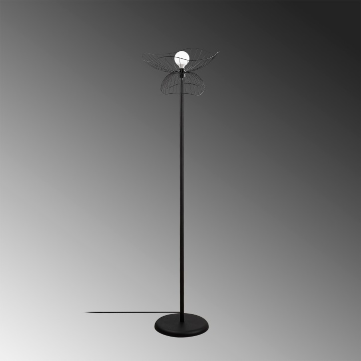 Lámpara de pie Farac-4100 negro metal 50x50x148 cm