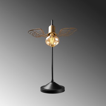 Lámpara de mesa Angel-5061 oro negro metal 20x20x45 cm - 8681875884166