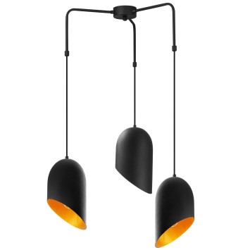 Lámpara de techo Kesik-6176 oro negro metal diámetro 52x100 cm - 8681875494839