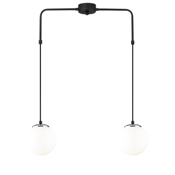 Lámpara de techo Üzüm-4436 blanco negro hierro vidrio 60x15x100 cm - 8681875468106