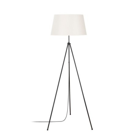 Lámpara de pie Tripod-4052 crema negro metal 65x65x165 cm