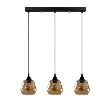 Lámpara de techo Gold-032 negro oro metal vidrio 65x15x110 cm - 8682870091214