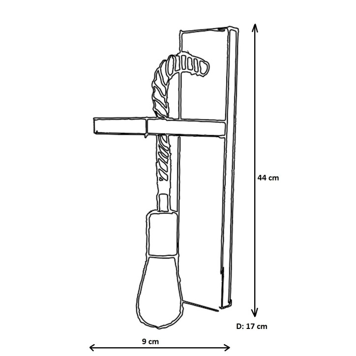 Lámpara de pared Ahşap Aplik 17 nogal pino 17x9x40