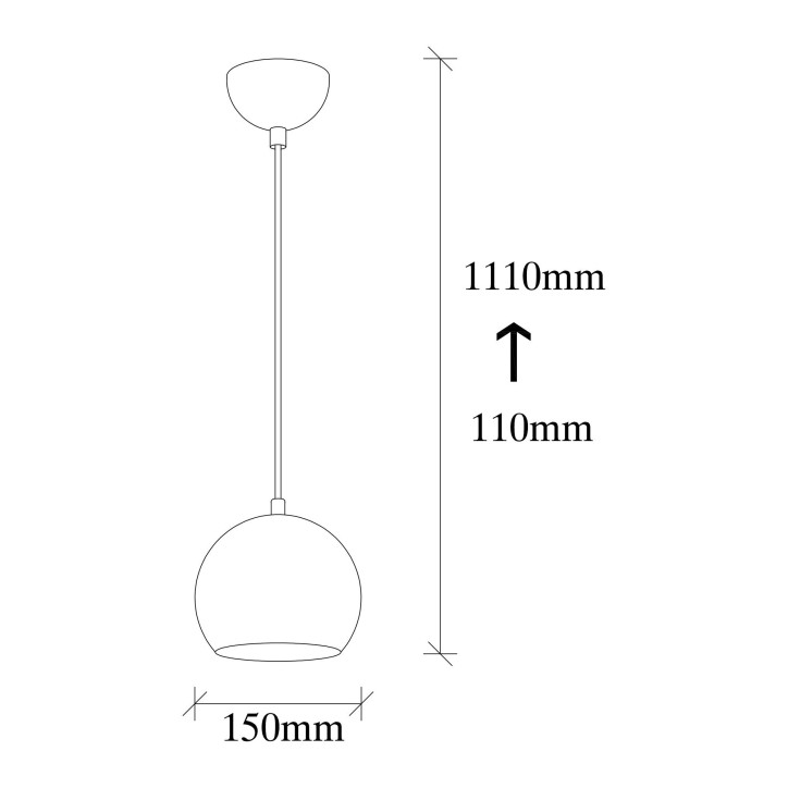 Lámpara de techo Berceste-241-S plata metal 15x30x111 cm