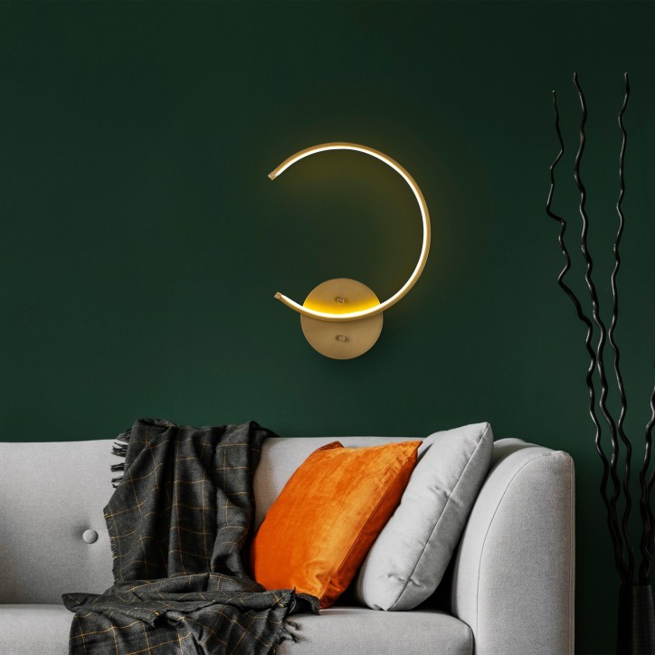 Lámpara de pared Moon-13329 oro metal 33 cmx46x 6 cm