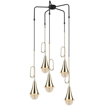 Lámpara de techo Sarmal-4486 oro negro metal diámetro 55x100 cm - 8681875468205