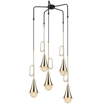 Lámpara de techo Sarmal-4486 oro negro metal diámetro 55x100 cm - 8681875468205