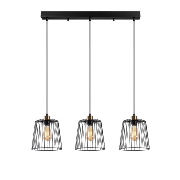 Lámpara de techo PIRLO-11570-1 negro oro cobrizo metal 68x16x114 cm - 8683342835411