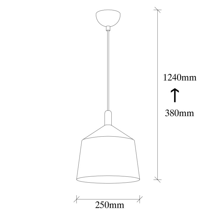 Lámpara de techo Sağlam-3725 cobre oro blanco metal diámetro 25x124 cm