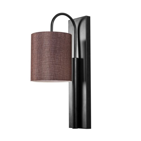 Lámpara de pared Baston-3462 marrón oscuro metal tela 14x20x42 cm