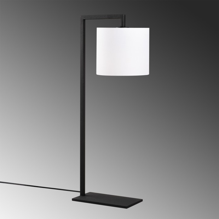 Lámpara de mesa Profil-4690 blanco negro hierro tela 27x20x65 cm