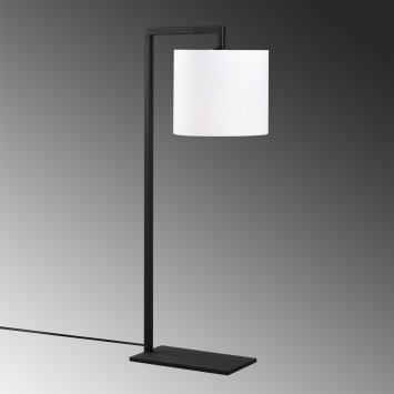 Lámpara de mesa Profil-4690 blanco negro hierro tela 27x20x65 cm - 8681875500820