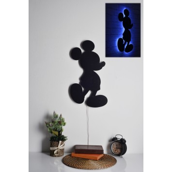 Iluminación LED decorativa Mickey Mouse azul 32x50 cm