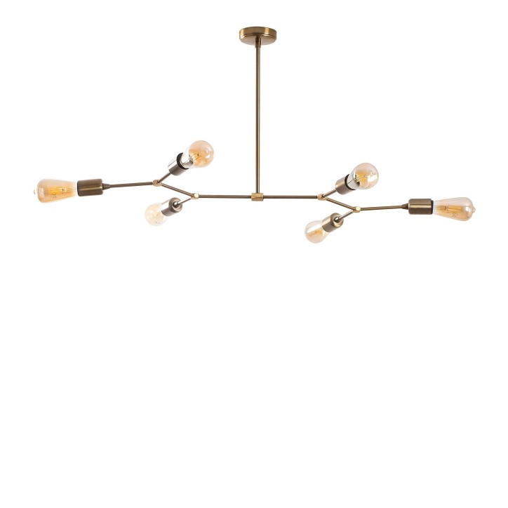 Lámpara de techo Sparrow-1236 oro cobrizo hierro 95x48x48 cm