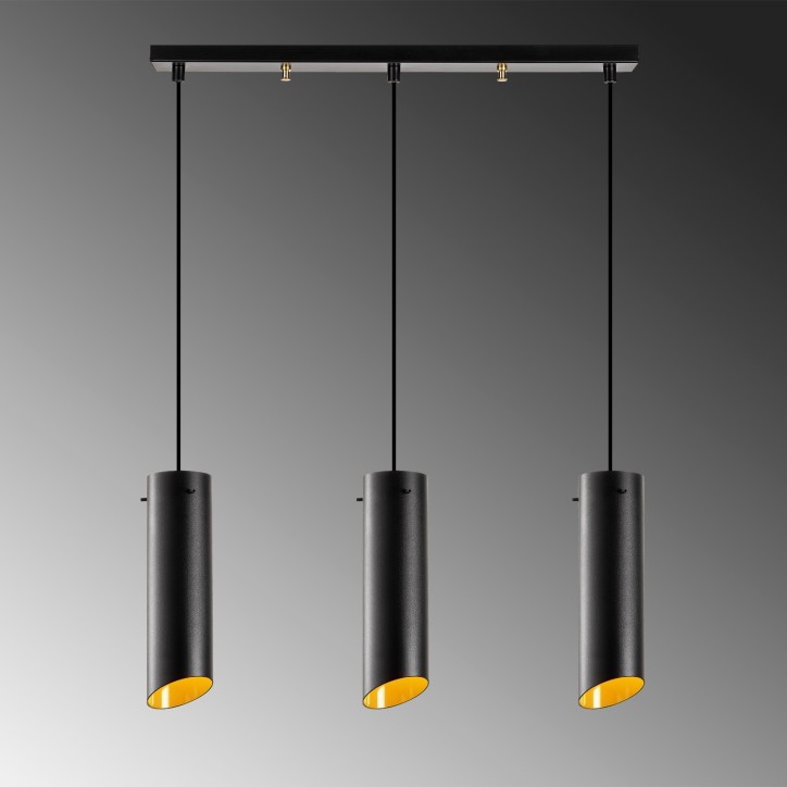 Lámpara de techo Sivani-MR-977 amarillo negro metal 60x8x114 cm