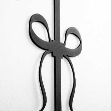 Lámpara de pared Asaf-6982 blanco negro metal tela 15x28x57 cm - 8681875580549