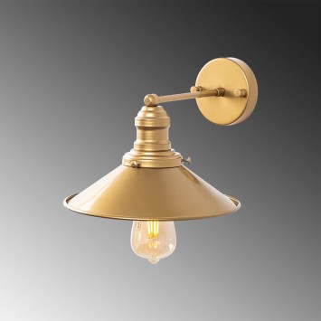 Lámpara de pared Conical-12196 oro metal 24x27x20 cm - 8683743012718