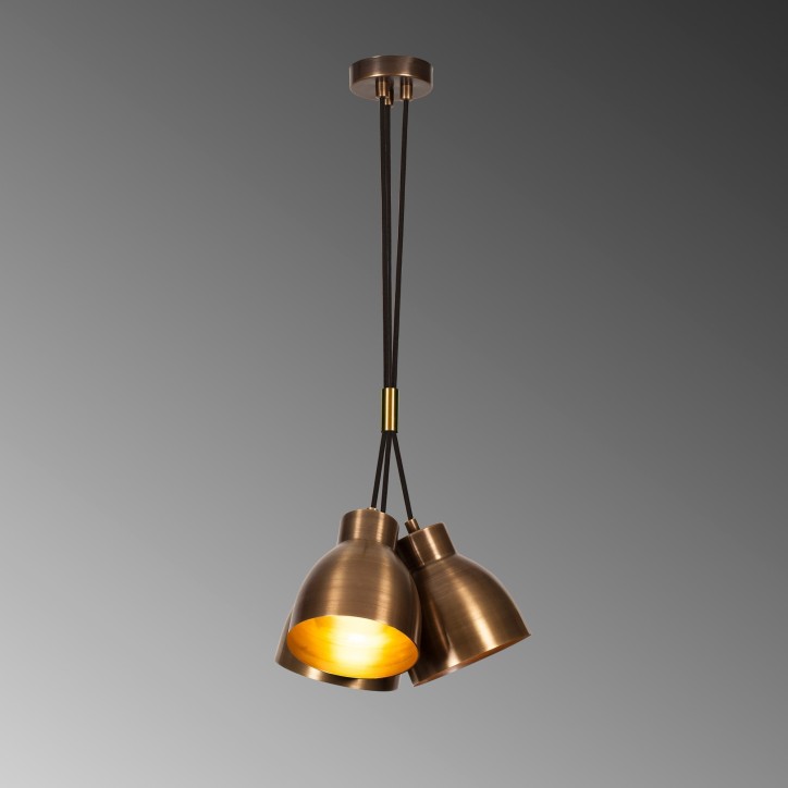 Lámpara de techo Sivani-MR-307 oro cobrizo metal diámetro 30x109 cm