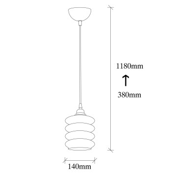 Lámpara de techo Smoked-060 humo metal vidrio 14x14x118 cm - 8681875991628