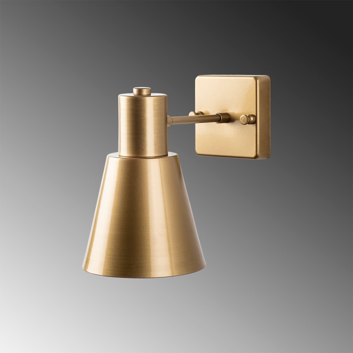 Lámpara de pared Funnel-13091 oro metal vidrio 14x24x21 cm