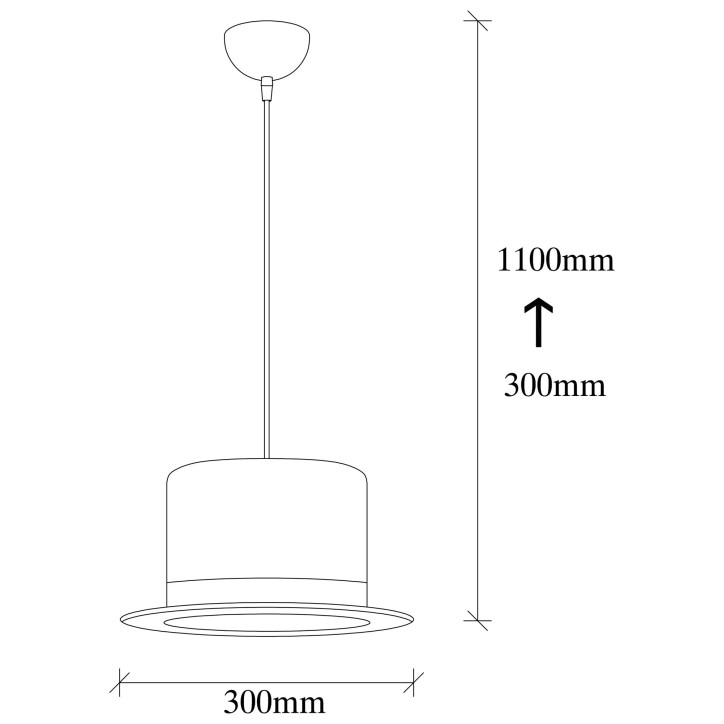 Lámpara de techo Fötr Sivani-MR-317 blanco negro metal diámetro 30x110 cm