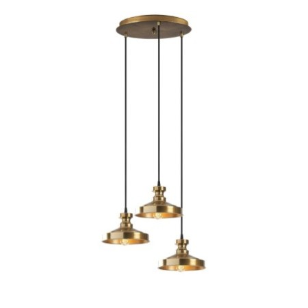 Lámpara de techo Berceste-182VINTAGE-S2 oro cobrizo metal diámetro 42x109 cm