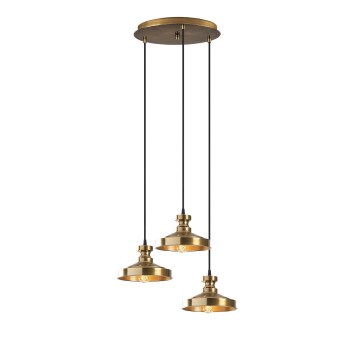 Lámpara de techo Berceste-182VINTAGE-S2 oro cobrizo metal diámetro 42x109 cm - 8681875554144