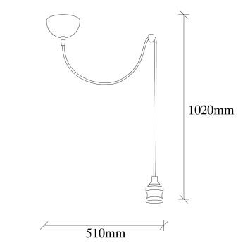 Lámpara de techo Kabluni-MR-901 oro cobrizo metal 51x6x102 cm - 8681875649000