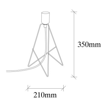 Lámpara de mesa Piramit-NT-140 oro metal 21x21x35 cm - 8681875765328