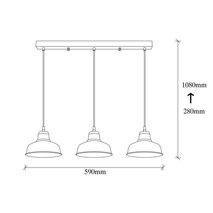 Lámpara de techo Berceste-181WHITE-S1 blanco metal 59x19x108 cm