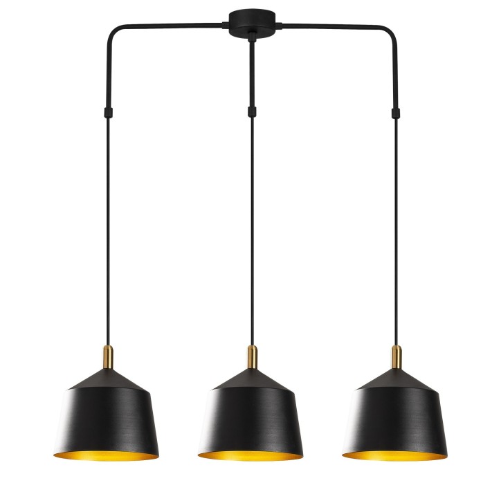 Lámpara de techo Sağlam-3778 oro negro hierro 89x25x135 cm