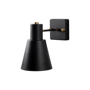 Lámpara de pared Funnel-13090 oro negro metal vidrio 14x24x21 cm - 8683743269839