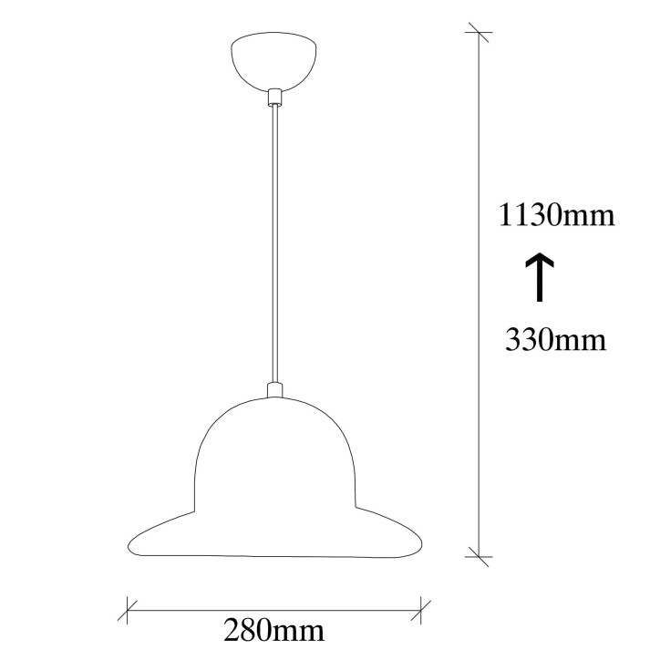 Lámpara de techo Sivani-MR-991 negro metal diámetro 28x113 cm