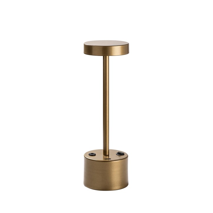 Lámpara de mesa Keyf-13393 oro metal diámetro 9x28 cm