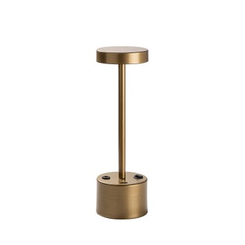 Lámpara de mesa Keyf-13393 oro metal diámetro 9x28 cm - 8683743823765