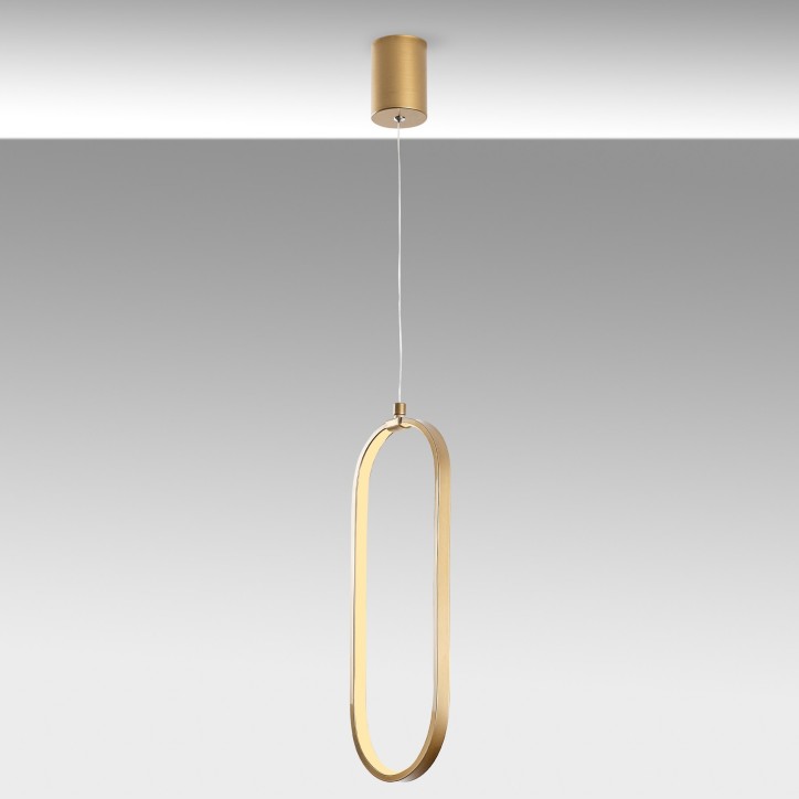 Lámpara de techo Can-13561 oro metal 17x60-110x10 cm