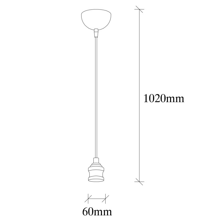 Lámpara de techo Kabluni-MR-910 cobre metal diámetro 6x102 cm