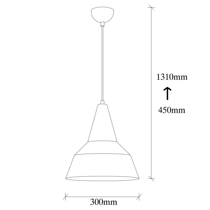 Lámpara de techo Sağlam-3728 oro amarillo metal diámetro 30x131 cm