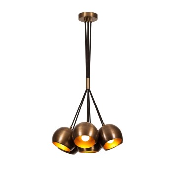 Lámpara de techo Sivani-MR-626 oro cobrizo metal diámetro 45x108 cm - 8681875637793