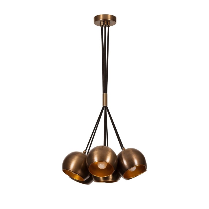 Lámpara de techo Sivani-MR-626 oro cobrizo metal diámetro 45x108 cm